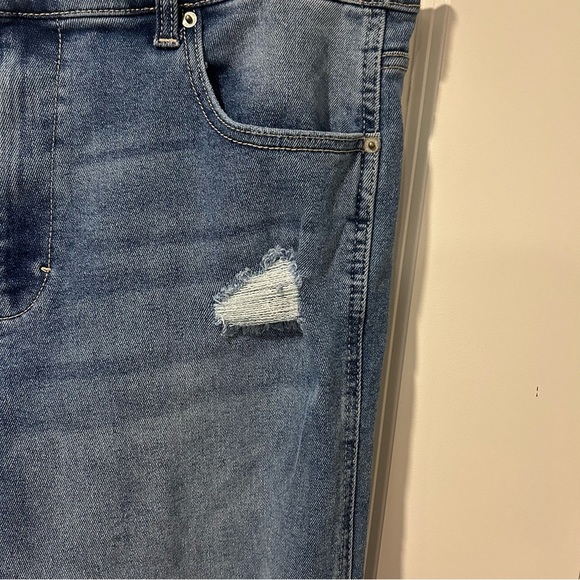 Y2K Jordache Vintage Women's Straight Leg Blue Jeans High Waist Size 16 - Picture 6 of 10